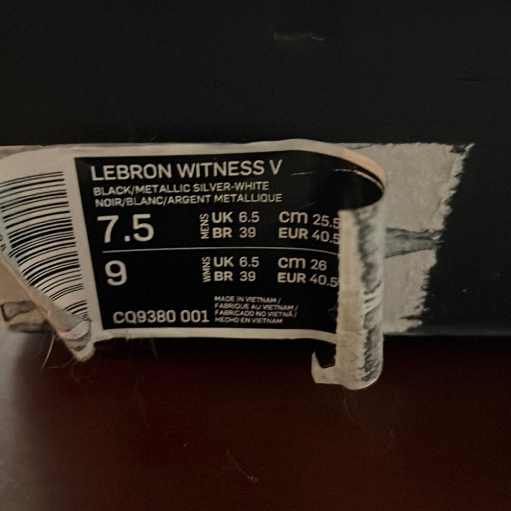 Men’s Lebron Witness V new in box